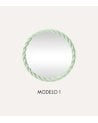 Espejo Circular Trendy de ABS y Cristal