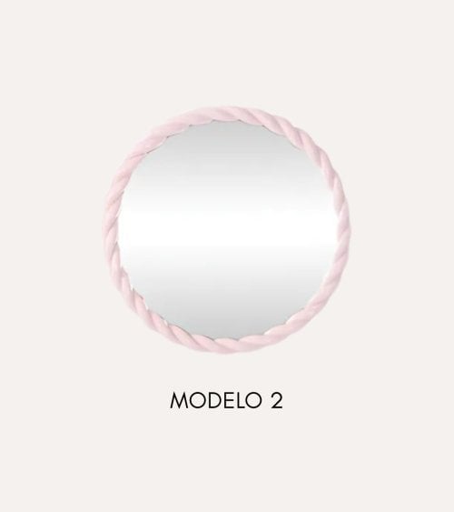 Espejo Circular Trendy de ABS y Cristal