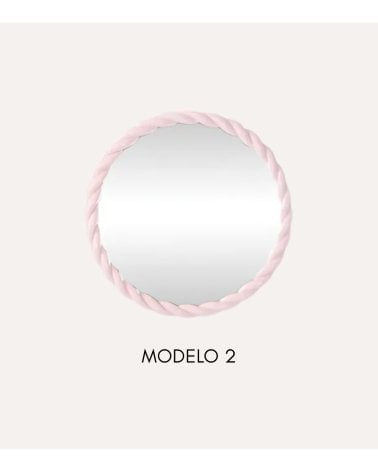 Espejo Circular Trendy de ABS y Cristal