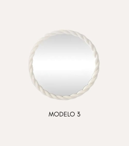 Espejo Circular Trendy de ABS y Cristal