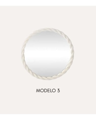 Espejo Circular Trendy de ABS y Cristal