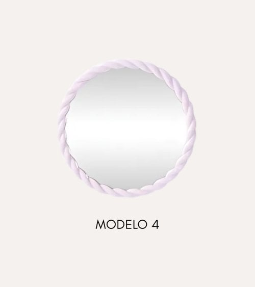 Espejo Circular Trendy de ABS y Cristal