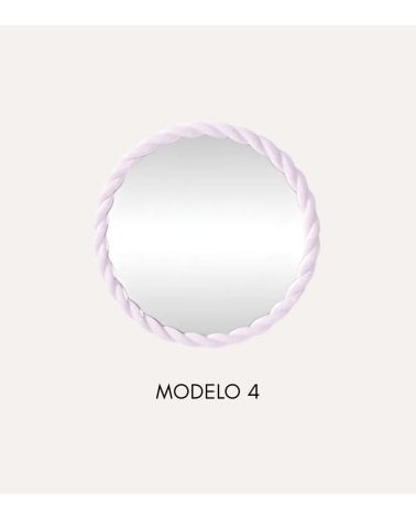 Espejo Circular Trendy de ABS y Cristal