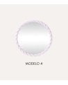 Espejo Circular Trendy de ABS y Cristal