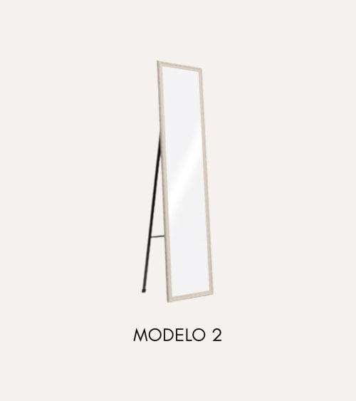 Espejo de Pie Vestidor con Marco de Acabado Madera Suave