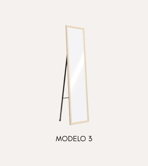 Espejo de Pie Vestidor con Marco de Acabado Madera Suave