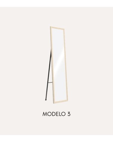 Espejo de Pie Vestidor con Marco de Acabado Madera Suave