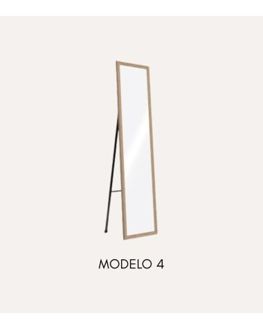 Espejo de Pie Vestidor con Marco de Acabado Madera Suave