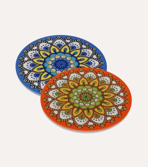 Salvamantel Redondo Mandala de Cerámica