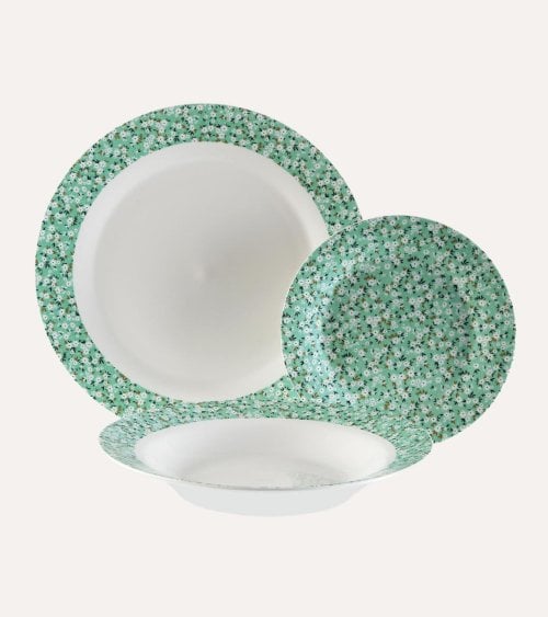 Vajilla de 18 Piezas Bellis de Porcelana