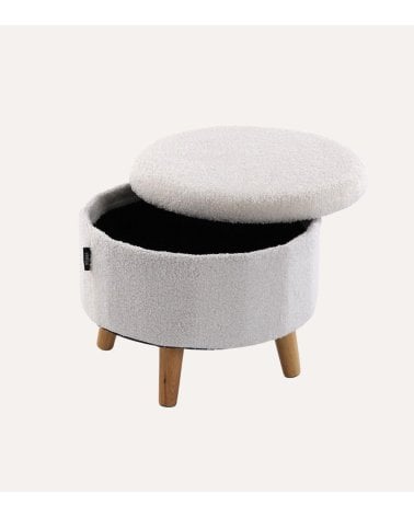 Puff de Almacenaje Teddy de MDF y Poliéster