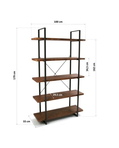 Estantería Estilo Industrial de 5 Niveles