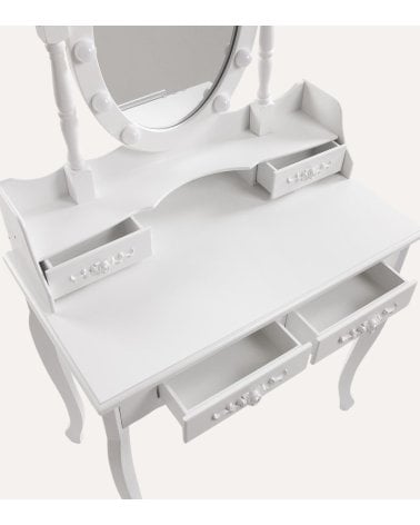 Tocador Charm con Taburete y Luces LED