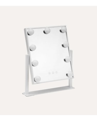 Espejo con 9 Bombillas LED con Soporte