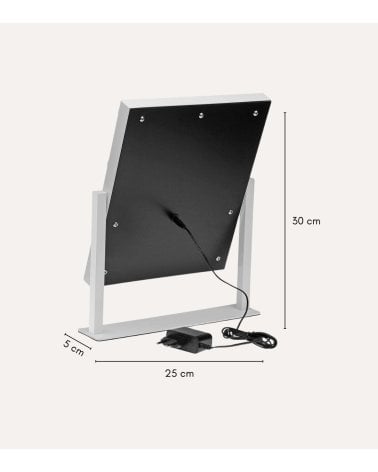 Espejo con 9 Bombillas LED con Soporte