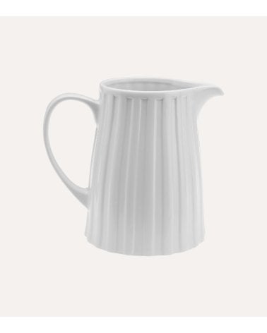 Jarra Lechera a Rayas de Porcelana