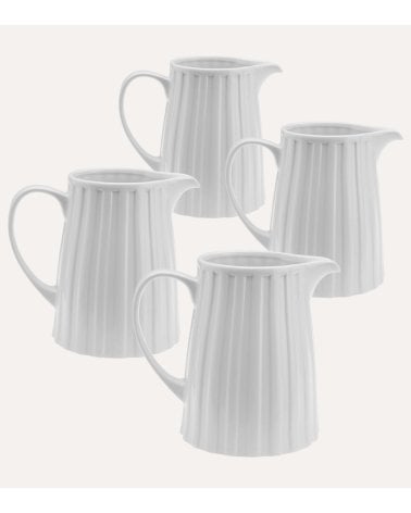 Jarra Lechera a Rayas de Porcelana