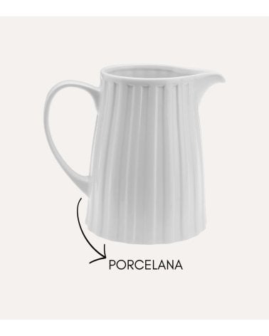 Jarra Lechera a Rayas de Porcelana