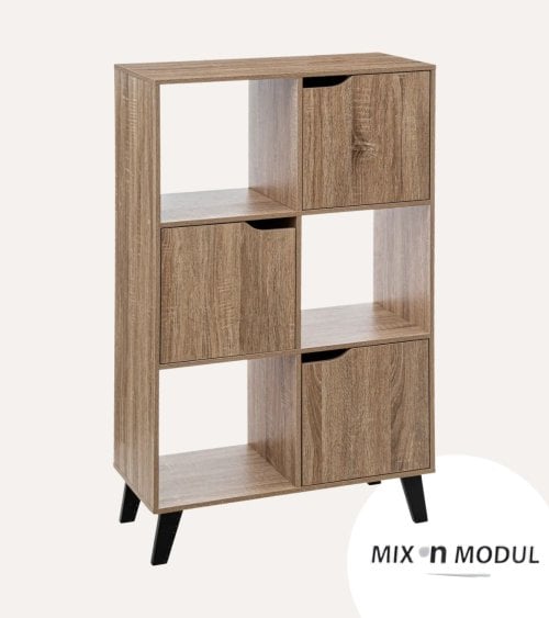 Estantería Mix N'Modul de 6 Módulos con 3 Puertas