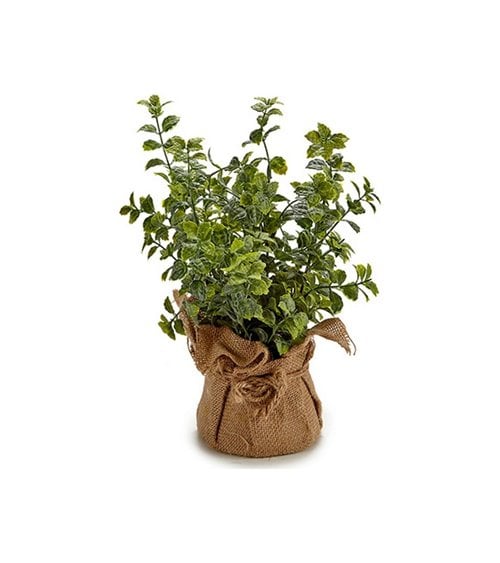 Planta Artificial Decorativa con Maceta de Saco Natural