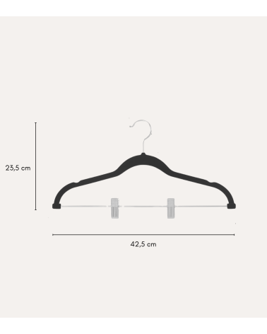 Percha con Pinzas de Terciopelo