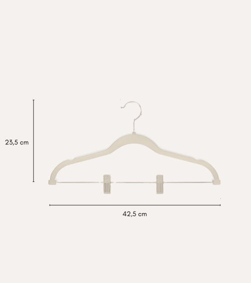 Percha con Pinzas de Terciopelo