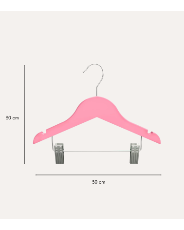 Set de 3 Perchas Infantil con Pinzas de Madera