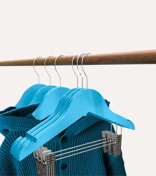 Percha de Color Infantil con Pinzas de Madera