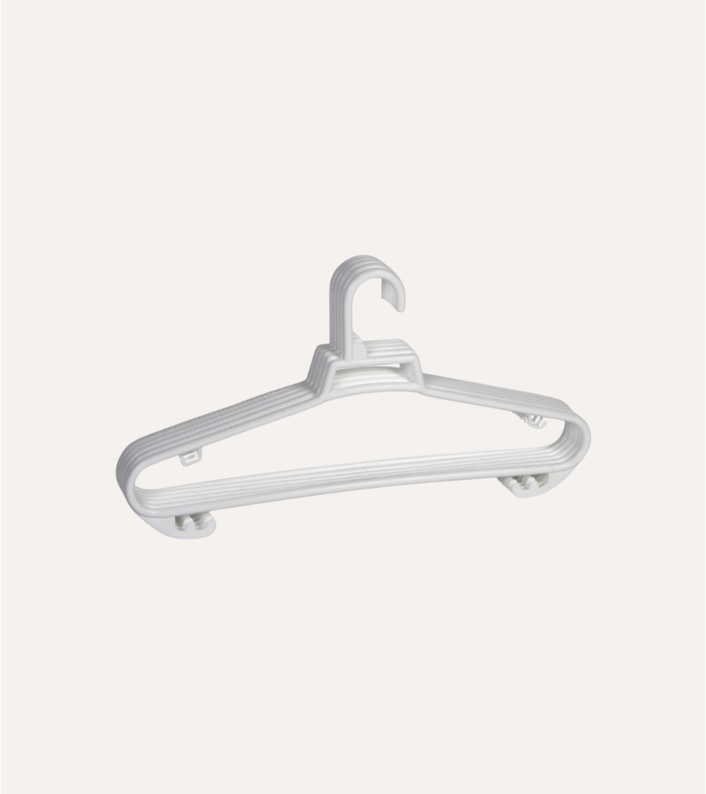 Set de 6 Perchas Doble Grueso de Plástico