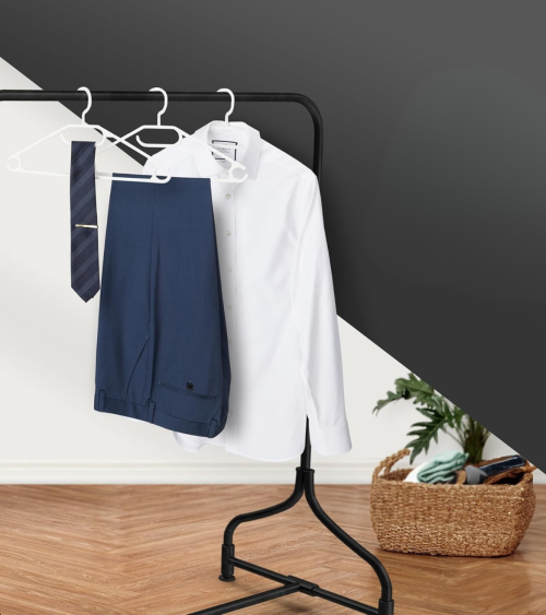 Set de 6 Perchas Doble Grueso de Plástico