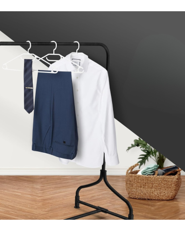 Set de 6 Perchas Doble Grueso de Plástico