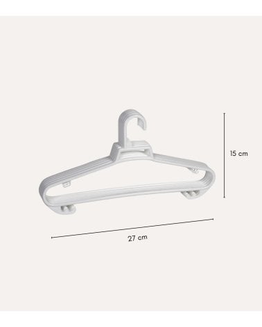 Set de 6 Perchas Doble Grueso de Plástico