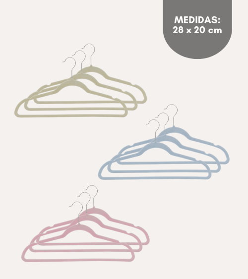 Set de 6 Perchas de Resina