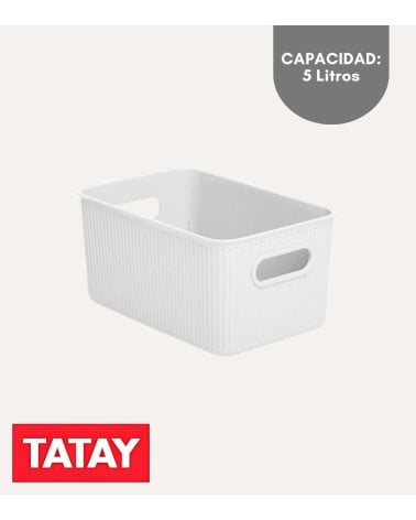 Cesta Rectángular Baobab de Plástico