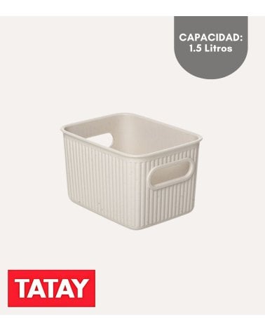 Cesta Rectángular Baobab de Plástico