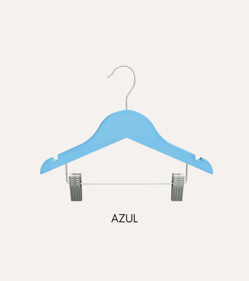 Percha de Color Infantil con Pinzas de Madera