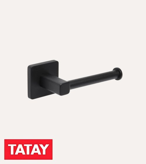 Portarrollos para Baño Nero de Acero Inoxidable
