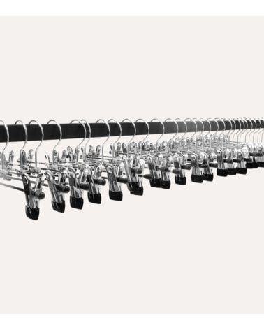 Set de 3 Perchas con Pinzas de Metal