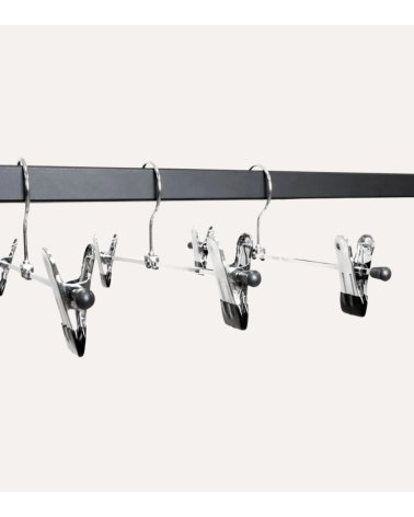 Set de 3 Perchas con Pinzas de Metal