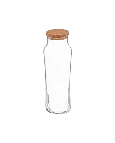 Botella de Cristal con Tapón de Corcho Slim Spring
