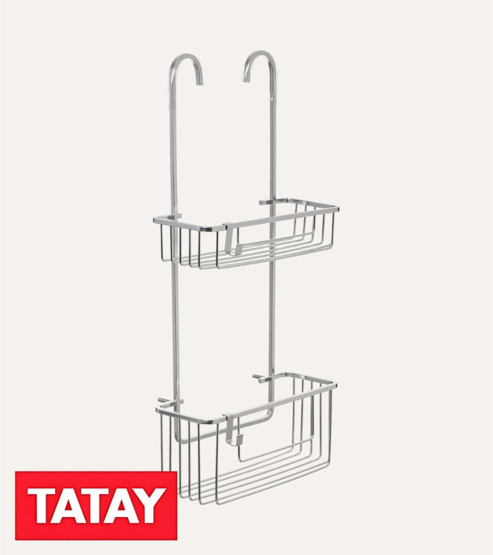 Estante para Ducha con 2 Niveles de Aluminio