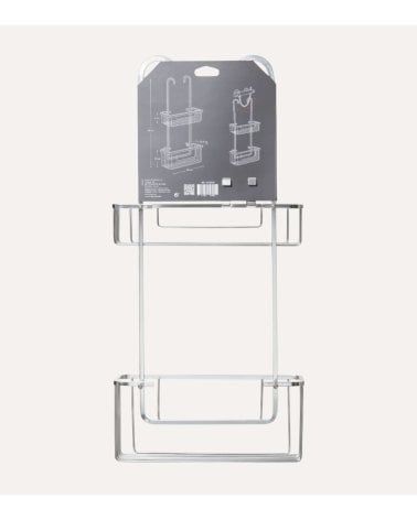 Estante para Ducha con 2 Niveles de Aluminio