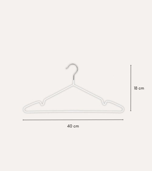 Set de 6 Perchas Antideslizantes de Metal