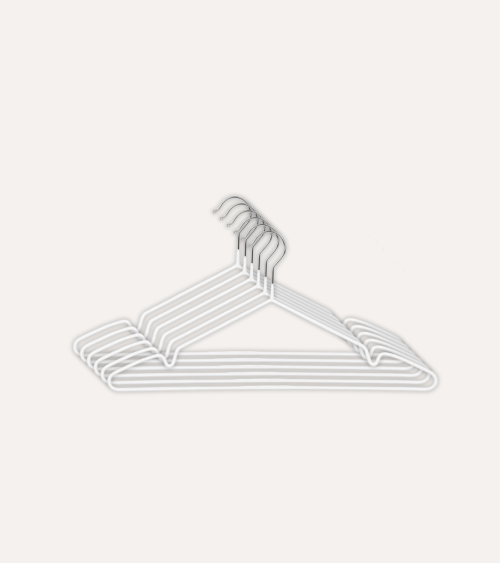 Set de 6 Perchas Antideslizantes de Metal