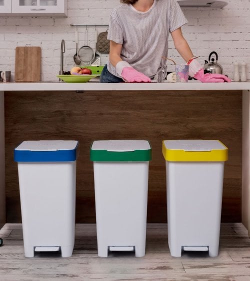 Cubo de Basura Ideal para Reciclaje con Pedal