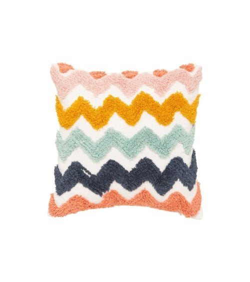 Cojín de Algodón con diseño Wave Multicolor