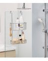 Estante para Ducha con 2 Niveles Disparejos de Aluminio
