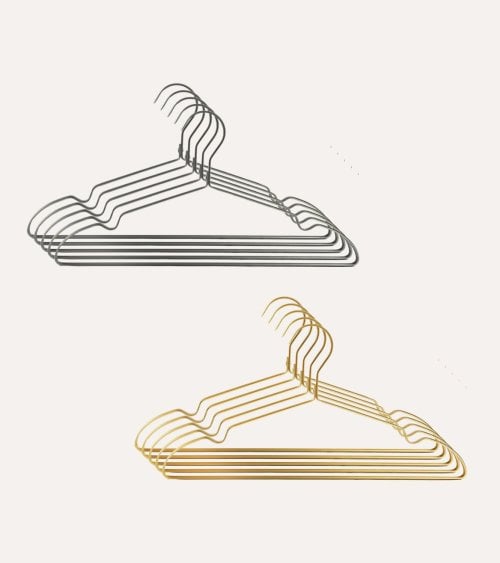 Set de 5 Perchas Zara de Aluminio