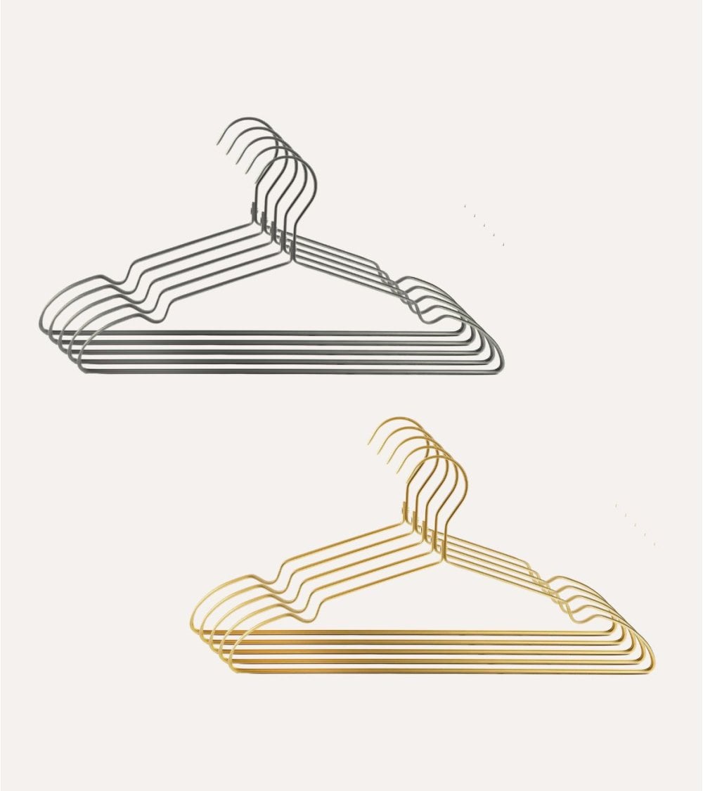 Set de 5 Perchas Zara de Aluminio