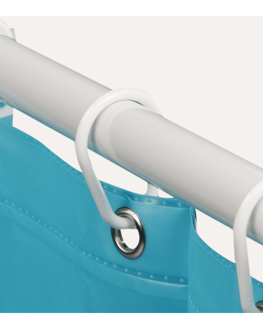 Set de 12 Anillas para Cortina de Baño de Plástico